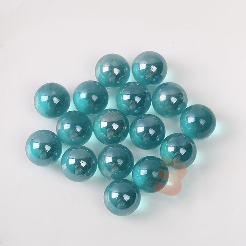 20PCS 16mm Glass Marbles Balls Clear Pinball Machine Charms Home Fish Tank Decoration Vase Aquarium Toys for Kids: Sky blue