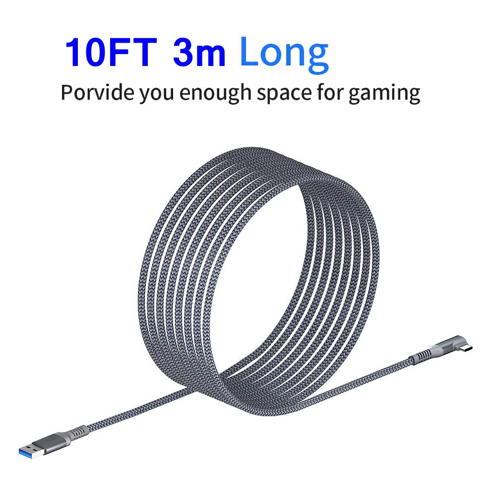 10FT/3M Data Line Oplaadkabel Voor Oculus Quest 2 Link Vr Headset Usb 3.0 Snelle Kosten Kabels voor Quest2 Glazen Accessoires