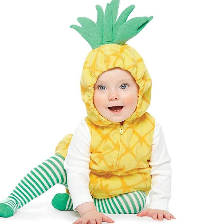 Noël garçons filles fruits Costumes infantile bébé filles bébé barboteuses combinaisons ananas fraise Halloween Cosplay vêtements: Pineapple