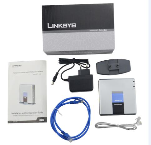 Gratis ! Beste Unlocked Linksys SPA3000 Spa 3000 Voip Fxs Gateway Telefoon Adapter Brand: with retail box