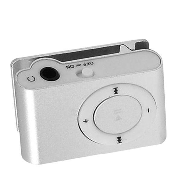 SeenDa Portable Mini Clip MP3 Muziekspeler USB MP3 Player Ondersteuning Micro TF Card Slot Snoep Kleuren Spiegel Sport MP3 speler: Silver