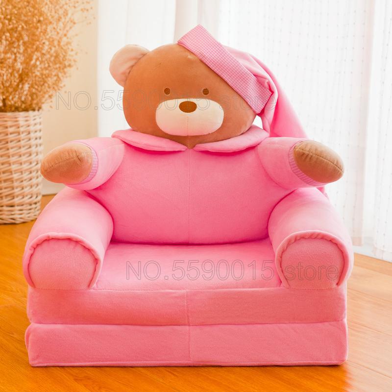 Silla Mona niños sofá taburete plegable de dibujos animados para niños sofá taburete de bebé se puede lavar silla lavable para niños