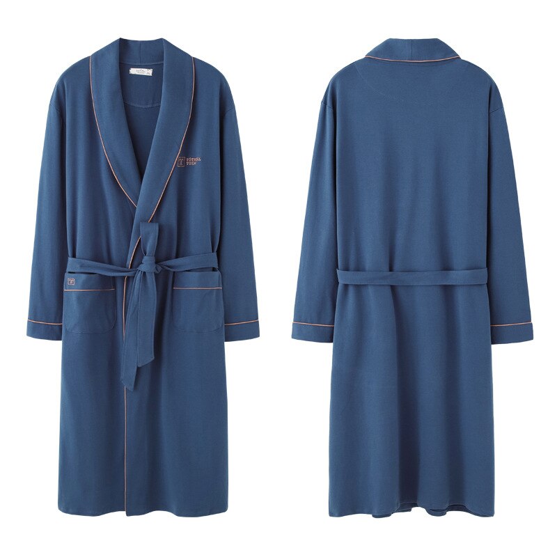 Lovers Dressing Gown Women Men Cotton Robes Soft Kimono Bathrobe Spring Autumn Bride And Groom Nightwear Plus Size XXXL