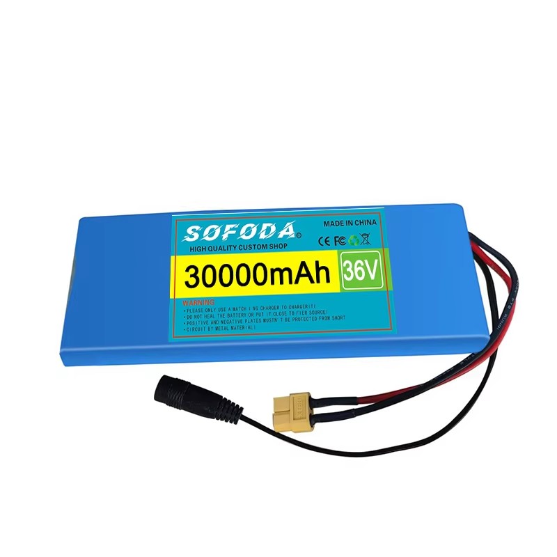 100% 36V Battery Genuine 36V 30000mAh 10S1P 18650 Lithium-ion Rechargeable Battery Pack 20A with BMS Scooter and Bicycle