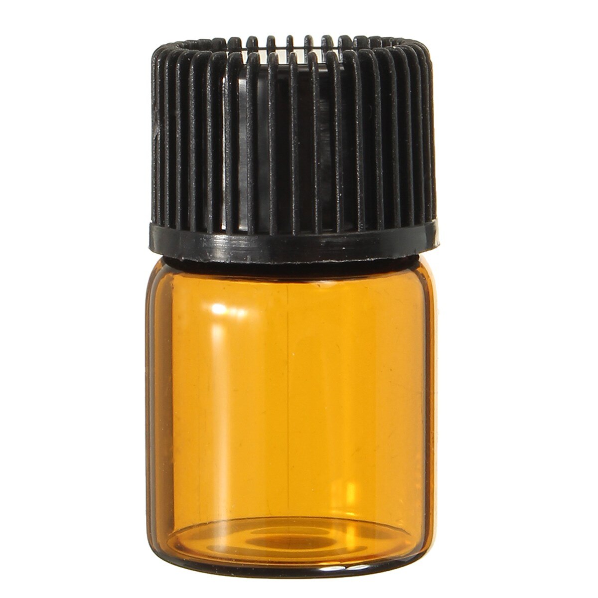 10 STKS 2 mL Mini Amber Glas Lege Etherische Olie Fles Monsterflesjes Bruin Hervulbare Flessen Met Opening Verloopstuk & Cap