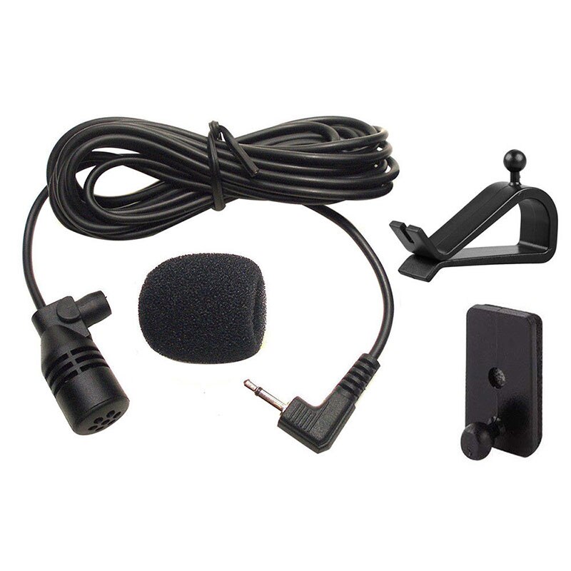 1Set Zwart 2.5Mm Bluetooth Externe Microfoon Voor Auto Pioneer Stereos Radio Ontvanger 4.5V 50Hz-20Khz> 58dB