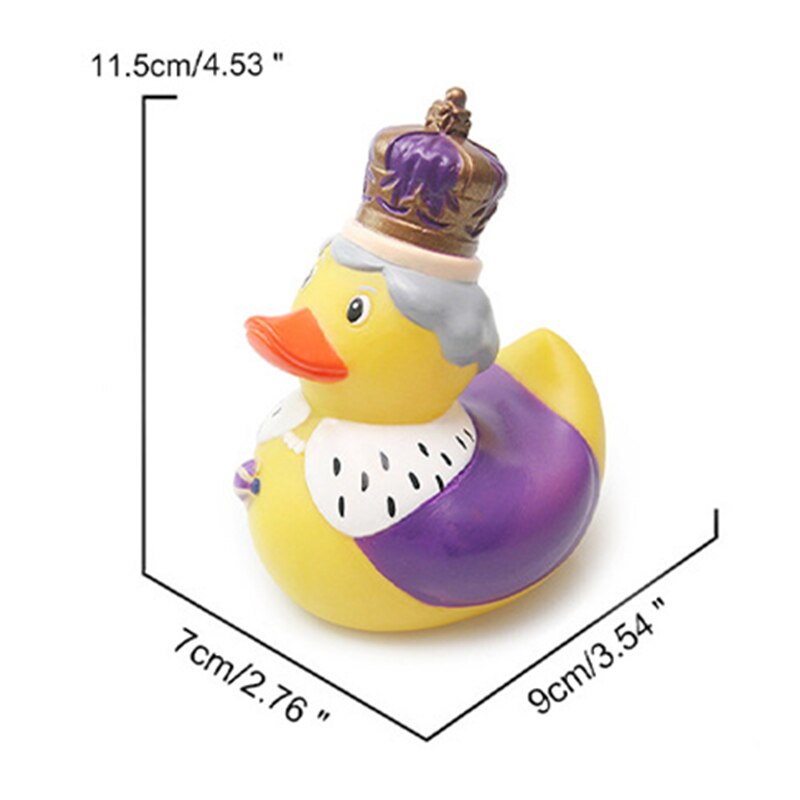 ESALINK Rubber Duck Style Girl With Pearl Earrings Baby Bath Toys Duck Children Toy Duck Baby Toys Bath Toys For Kids: YN026-1pcs