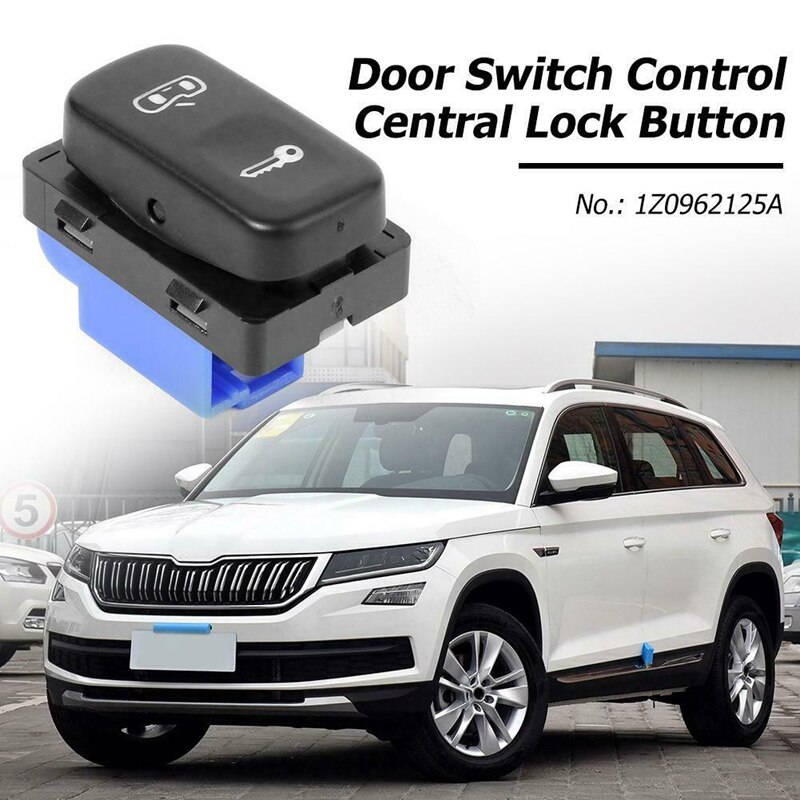 Interruptor para puerta de coche botón de bloqueo Central para Skoda Octavia 04-13 1Z0962125A