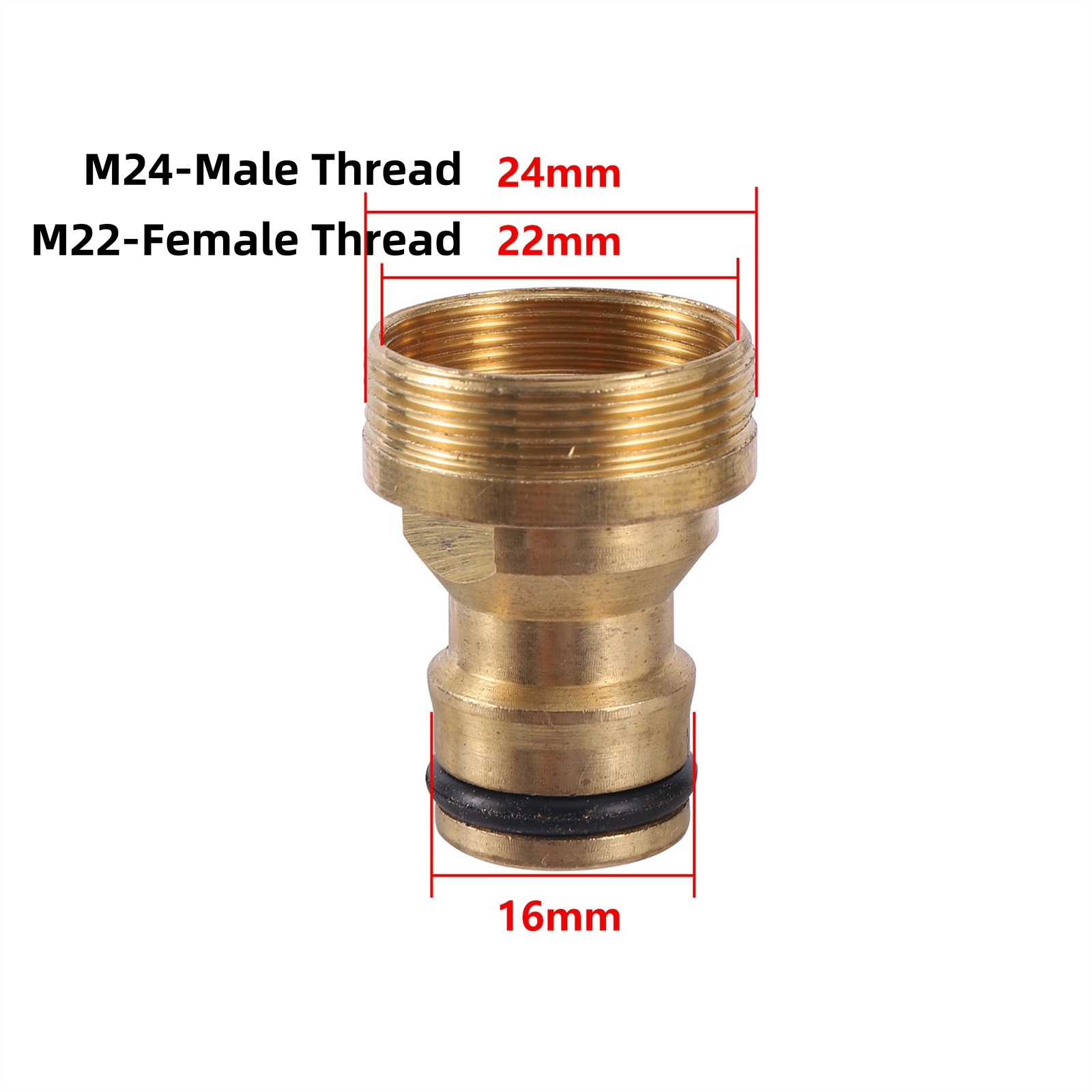 Wasserhahn adapter 1/2 ''3/4'' bis m18 m22 m24 Gewinde anschluss Wasserhahn kupplung Wasserhahn verbindung für Garten bewässerung: Silber