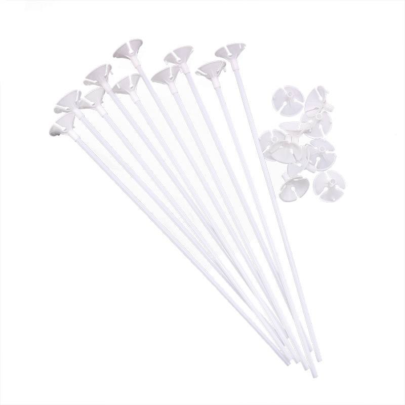 10Pcs Folie Latex Ballonnen Houder Sticks Met Cup Birthday Party Wedding Opblaasbare Ballen Decoratie Accessoires