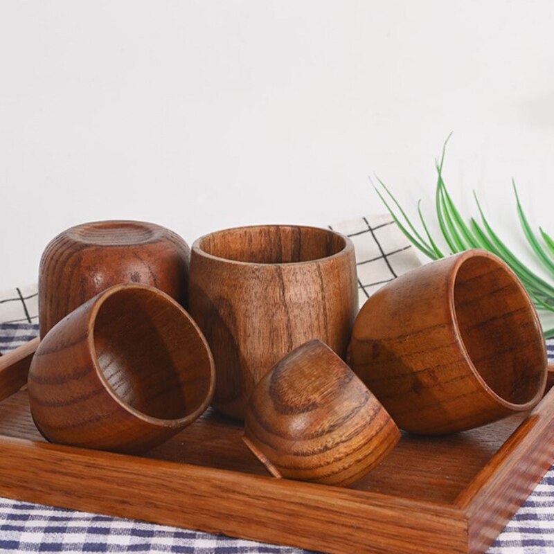 Houten Grote Buik Cups Handgemaakte Natuurlijke Spruce Hout Kopjes Bier Thee Koffie Melk Water Cup Keuken Bar Drinkware