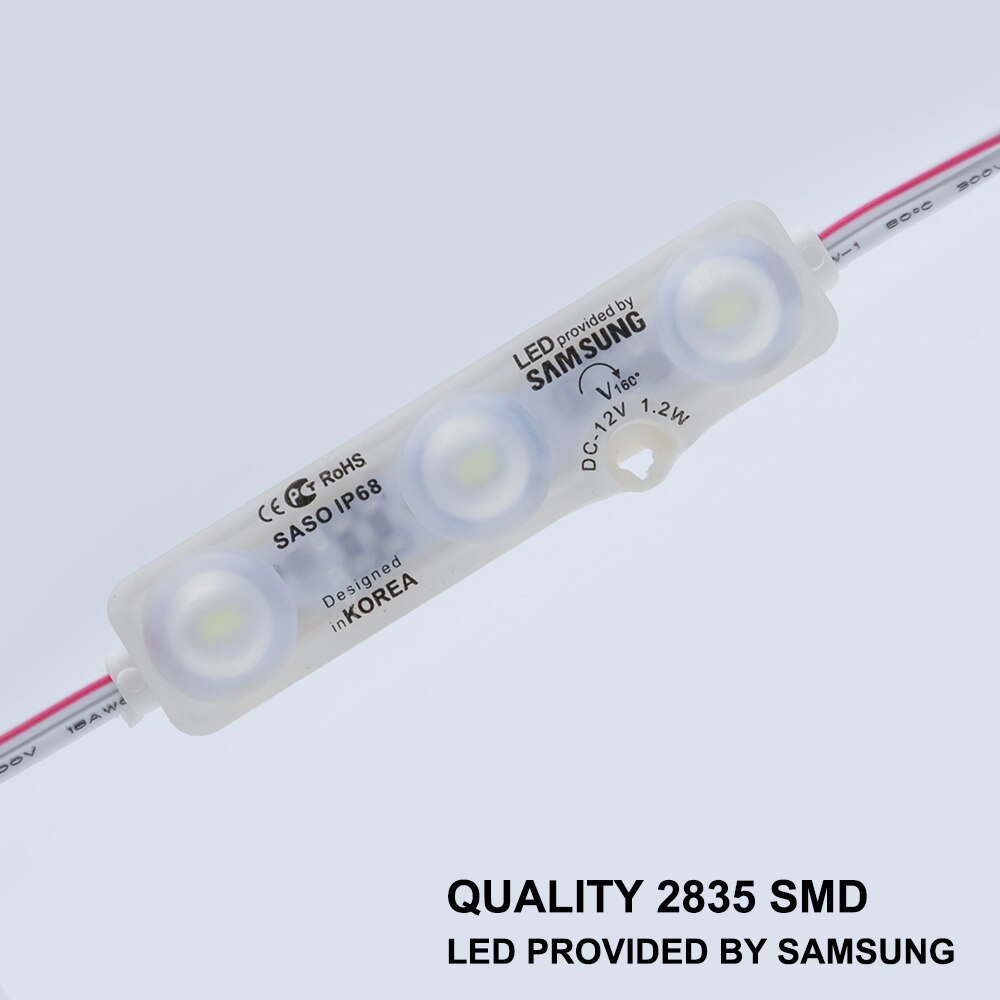 12V Led Module 5730 3Leds 1.2W IP65 Waterdicht Voor Reclame Letters Led Teken Back Light 50 Stuks wit, warm Wit, Blauw, Rood, Groen