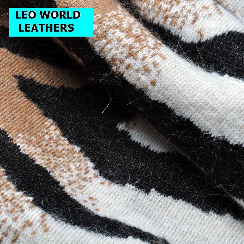Imitation Tiger Fur Leather Soft Fit for Garment, Carpet and Collar T0014