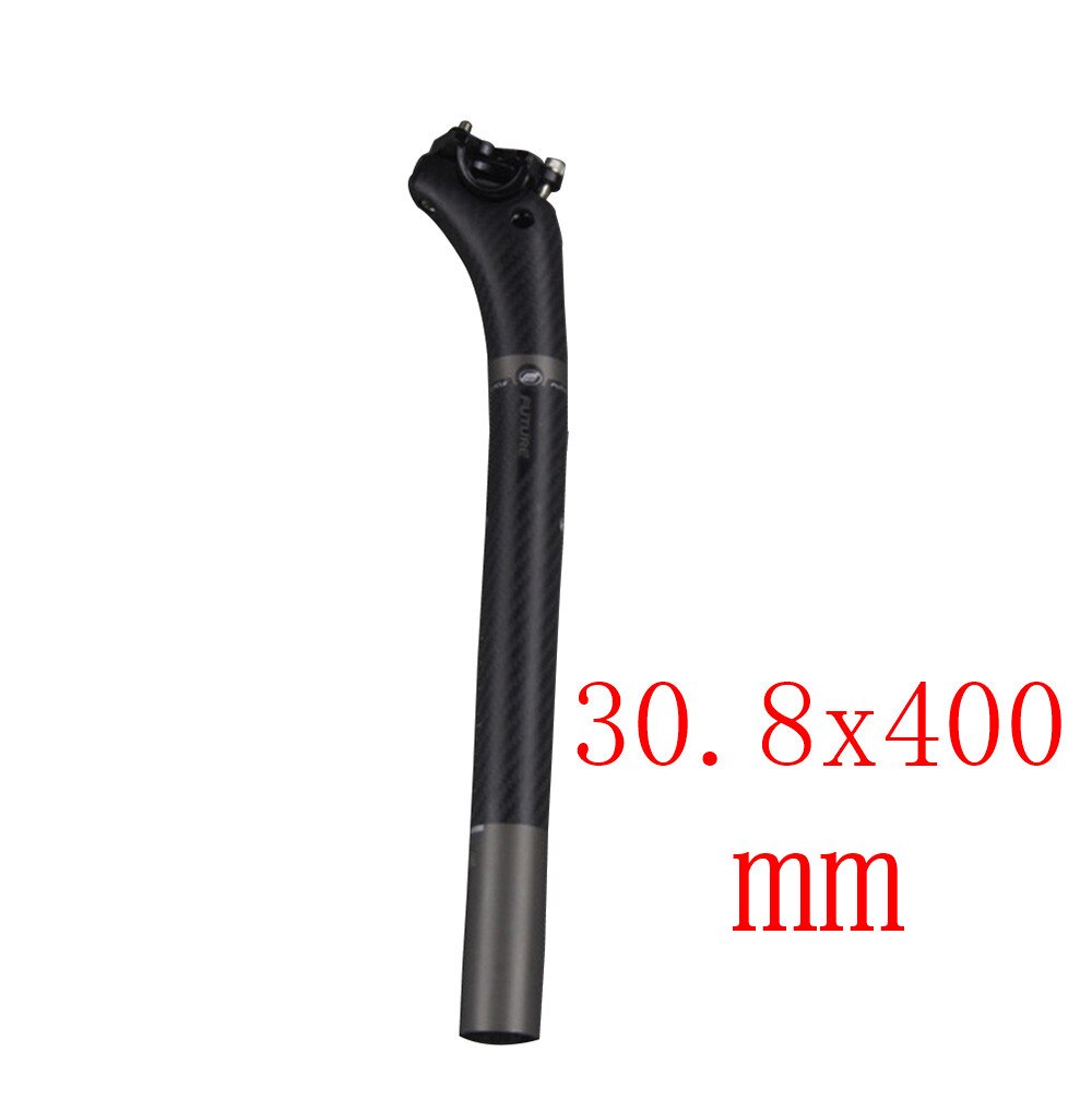 partes de bicicleta de carbono fibra bicicleta sillín MTB Asiento de bicicleta de carretera Barra de 190g de asiento 3k mate 27,2/30,8/31,6*400MM revés 25mm: matte 30.8x400mm