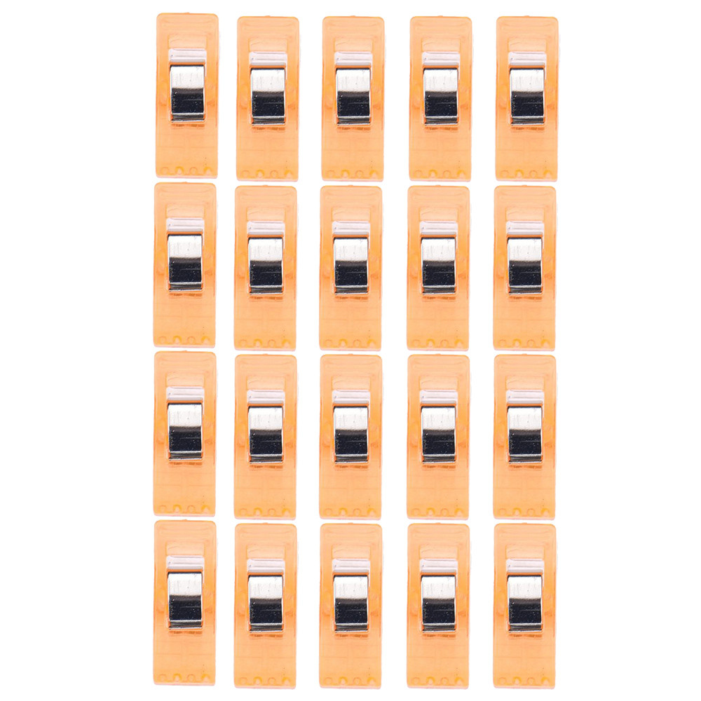 20 piezas pinzas de plástico mezcladas para DIY Patchwork acolchados artesanales de tela cosido broches de punto Home Office Supply1.149 #20: Orange 