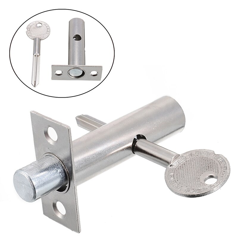 Stainless Steel Tube Pipe Well Lock Invisible Door Lock 1set For Double Fan Fire Doors Of Hotels Families Factories