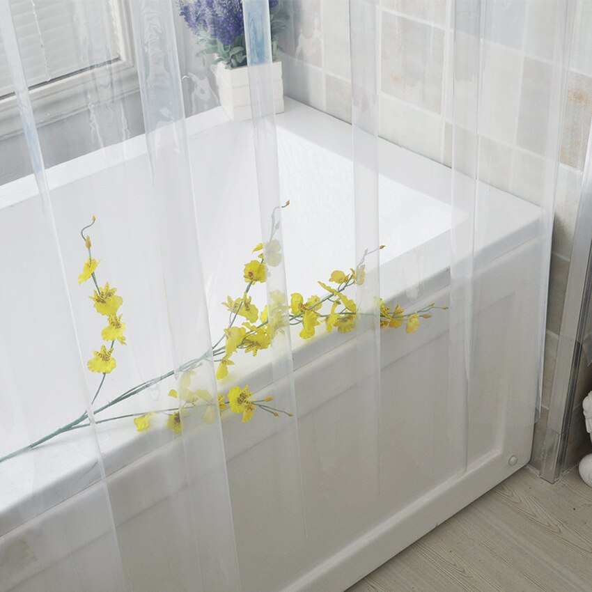 Transparent Dusche Vorhang Wasserdichte Klar Weiß PEVA Bad Vorhänge Liner für Bad Mehltau Home Hotel mit Freies Haken