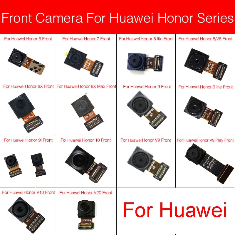 Cámara frontal para Huawei Honor View 6 7 8 V8 8x9 9i V9 10 V10 V20 Max Plus Lite Play pequeña reparación de reemplazo de cámara