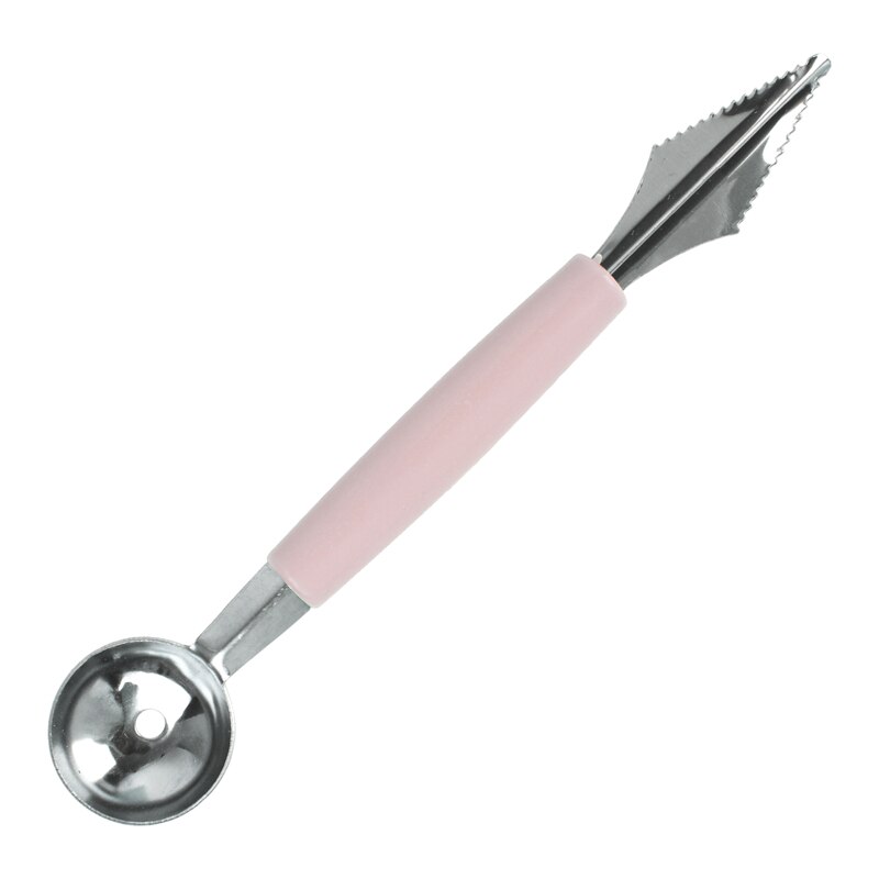 Couteau à découper les fruits multifonction, boule à glace, boule à creuser, cuillère à boule, boule à balles, cuisine bricolage plats froids, outils Gadgets: Light Pink
