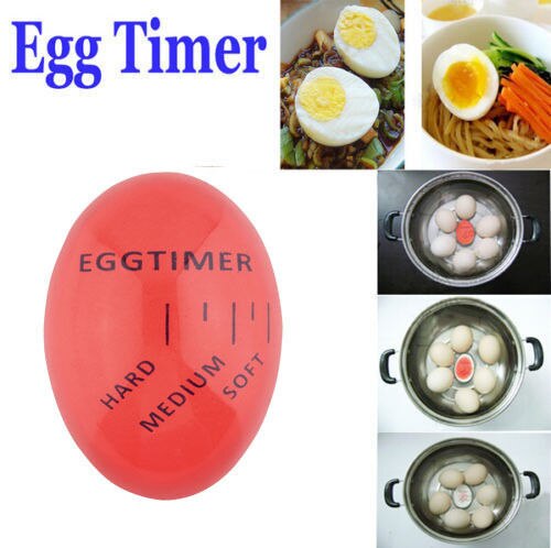 Mometro de huevo de novedosa, temporizador que cambia de Color perfecto, Yummy, utensilios de cocina para huevos duros suaves,