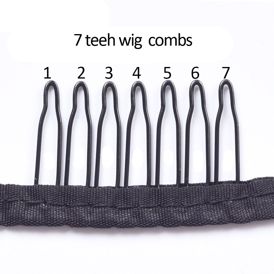 50-100 Stuks Zwarte Pruik Kam Goedkope Pruik Clips Kammen Hair Extensions Clips Comfortabele Pruik Clips Top Roestvrij Staal pruik Maken Tool