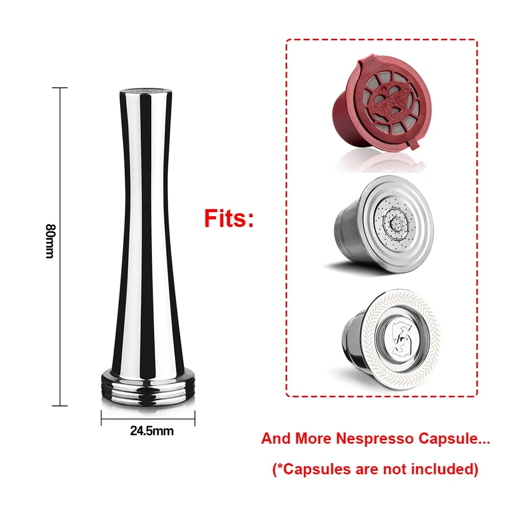 Cápsulas de café de acero inoxidable 304, tamper de café en polvo, martillo de presión para filtros portátiles Dolce Gusto Vertuo Nespresso Tassimo