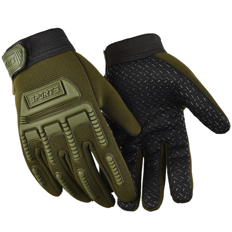 Children's cycling gloves, boys' tactical full-finger gloves, camo four seasons, girls' 2 to 7 year old children's anti-slip climbing gloves