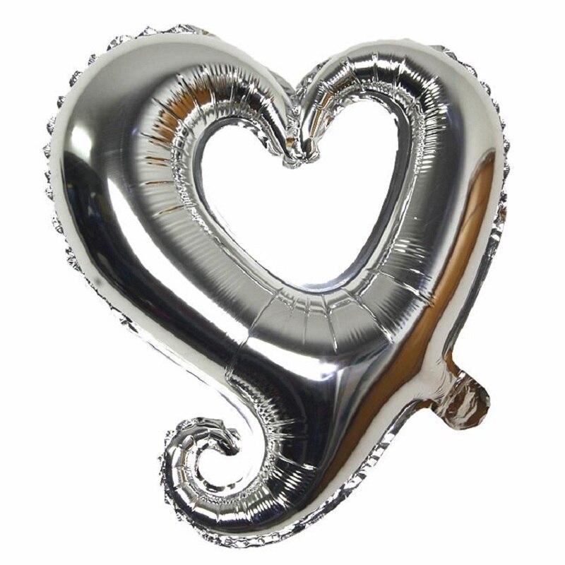 5pcs 18inch Heart Shape Foil Balloons Wedding Happy Birthday Party Year Ballon Event Decoration Celebration Souvenirs Favors: 5pcs-2