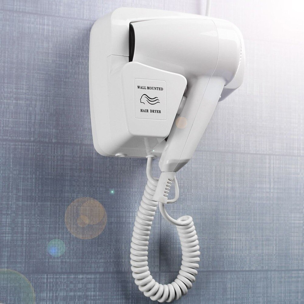 220v 1200w negativ jon väggmonterad hårtork fläkt hotell hem med hållare eu plug hårtork fläkt hårtork verktyg