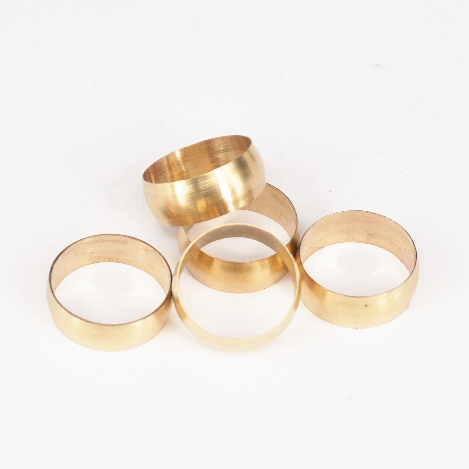 5pcs LOT 5 Brass Fit Compression Sleeve Fitting Sleeve Ferrule Ring for 20mm O/D Tube