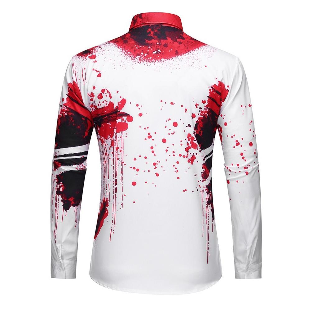 Hawaiian Shirt Long Sleeve 3D Splash Paint Print Summer Beach Casual Men Shirt Plus Size Hawaii Shirt S-XXL Camisa Masculina