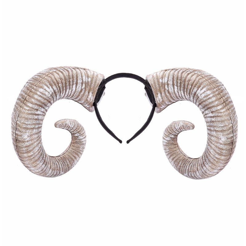 de Halloween divertido buey oveja cuerno diadema desmontable Animal Cosplay Hair Hoop: W