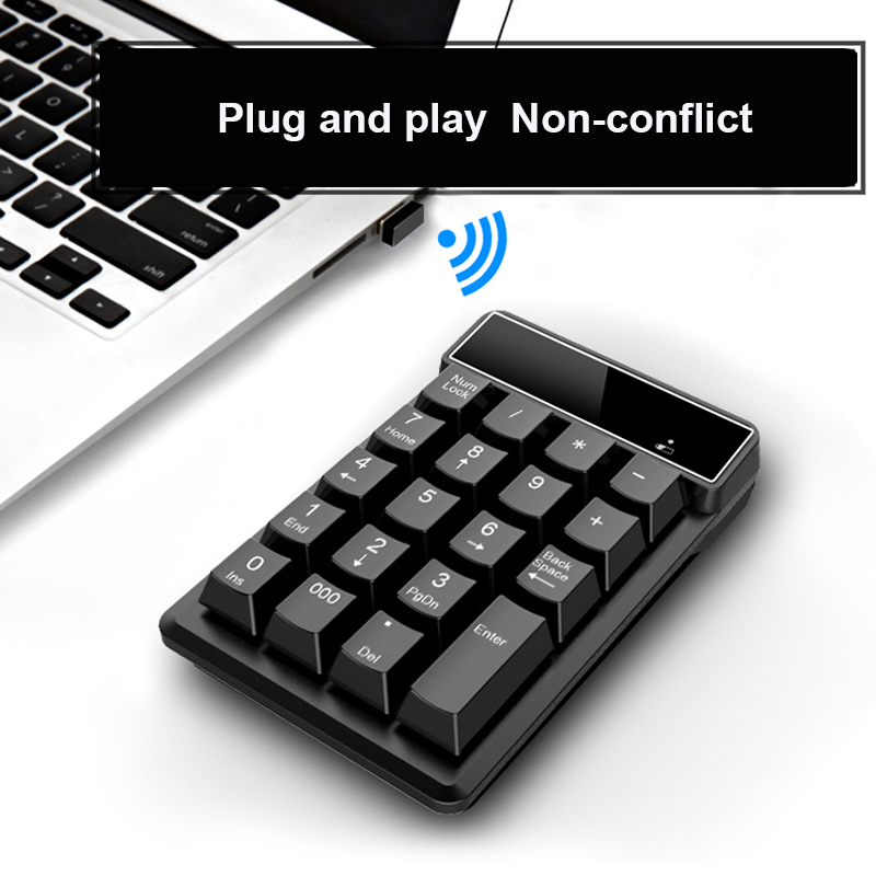 2.4G Draadloos Numeriek Toetsenbord Mechanisch Gevoel 19-toetsen Numpad-toetsen Nummer bedraad Digitaal Toetsenbord Voor PC Boekhoudingstaken Toetsenbord
