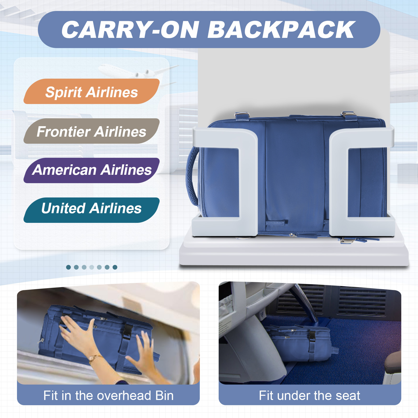 Mochila de viagem para mulheres e homens, mochila Ryanair 40x20x25 bagagem de avião de cabine EasyJet 45x36x20 mochila bolsa para laptop de negócios