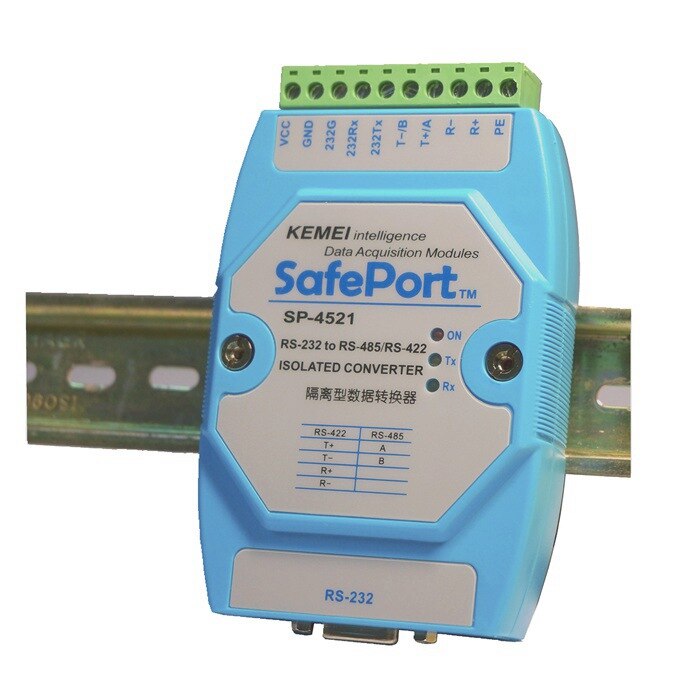 Een industriële RS232 seriële conversie module voor bliksembeveiliging van actieve geïsoleerde RS232 naar RS485RS422 converter