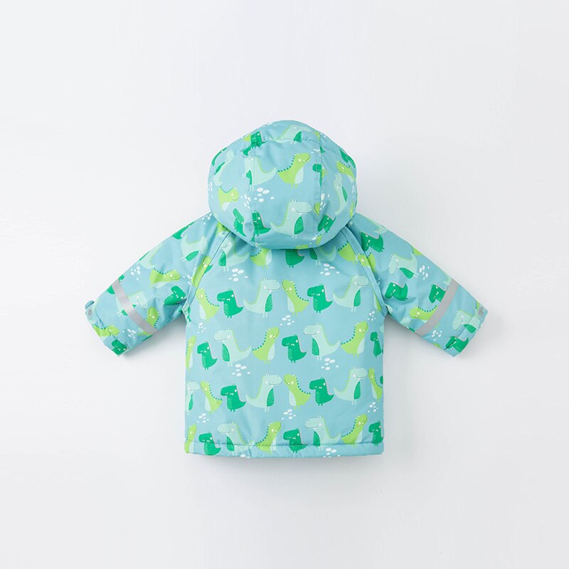DBZ20121-Abrigo acolchado con bolsillos de dibujos animados para bebé, ropa de abrigo para niño y niña, prendas de vestir de invierno, unisex