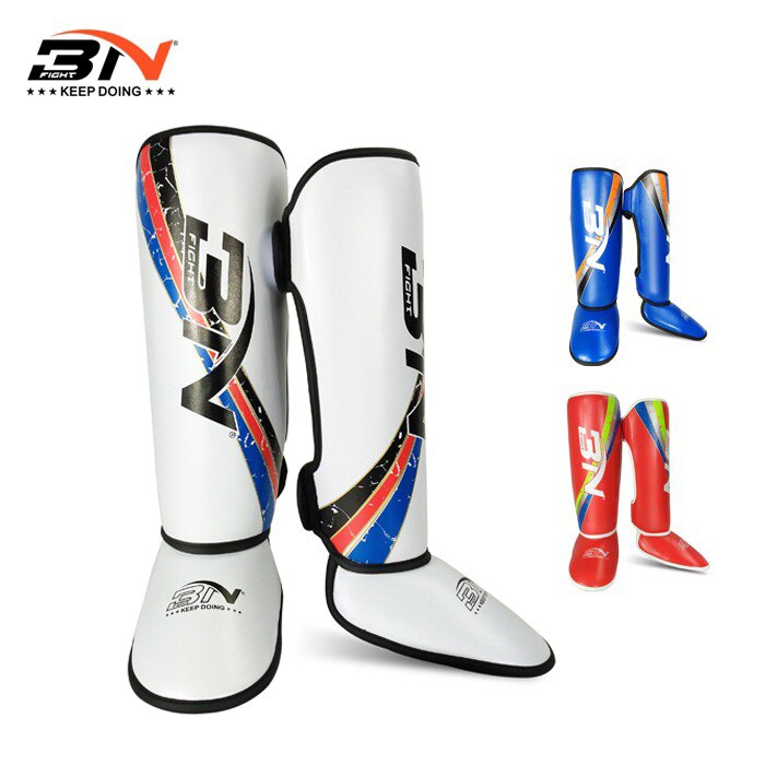 BNPRO Kids Ankle Support Leg Leggings Shin Guards Boxing MMA Muay Thai Karate Kickboxing Legs Protector Training Equipment