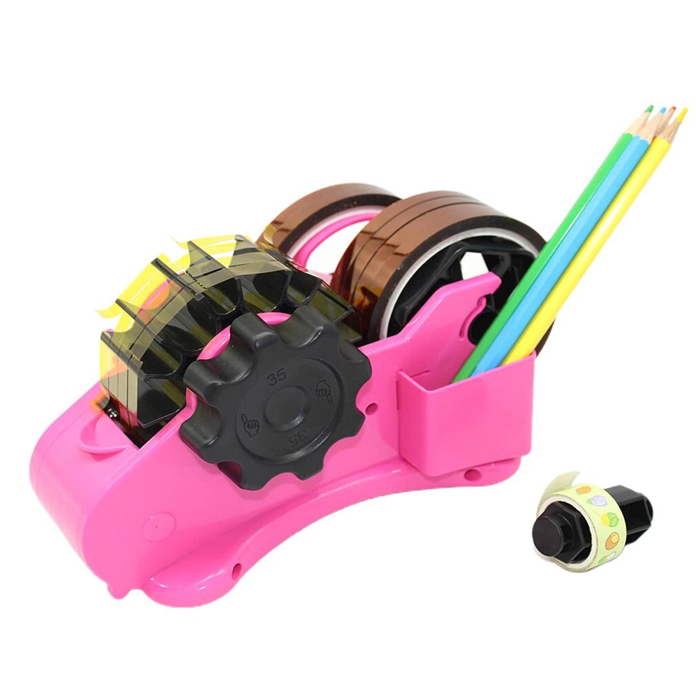Semi-Automatic Tape Dispenser With 35Mm Fixed Length Tape Cutter Desktop Office Packaging Household Tools