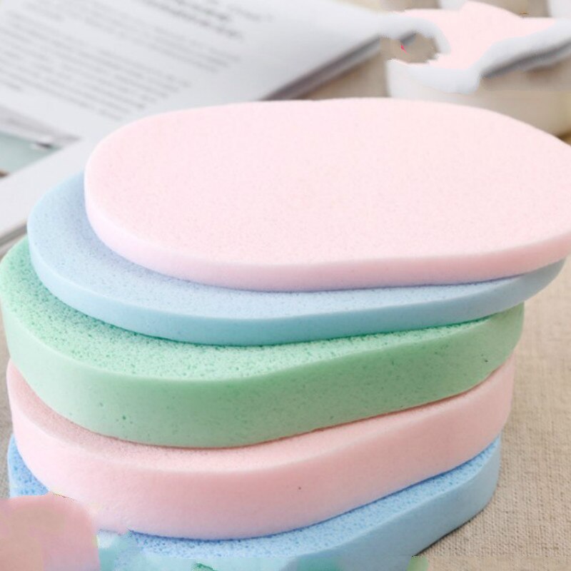 1 PC Face Washing Product Natural Sponge Wash Cleansing Elliptical Sponge Beauty Makeup Tools Cleaning Random Color