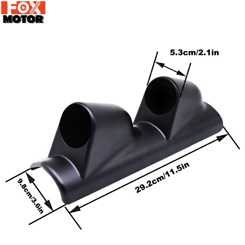Support Double Pour Jauges 52mm CarBole - Montage Colonne A Gauche - Style Racing - Neuf