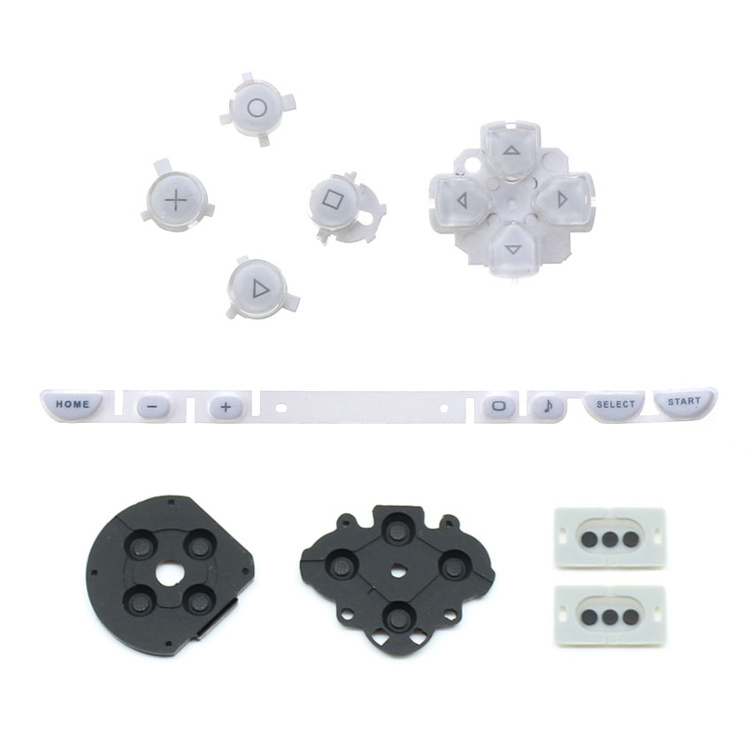 YuXi For PSP1000 Buttons Set D-Pad Rubber Conductive Pad Button For Sony PSP 1000 Console Game Accessories: Gold