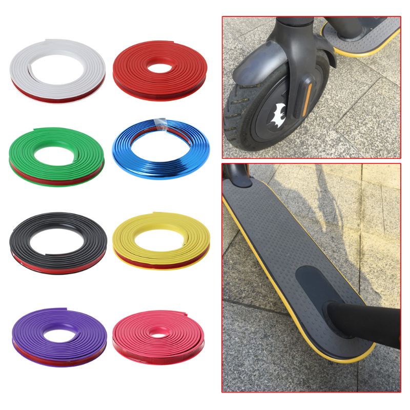 Elektrisk scooter anti-kollisionsbeskyttelsesstrimmel til xiaomi mijia  m365 skateboard krop kofanger ridsefast ridsefast dec
