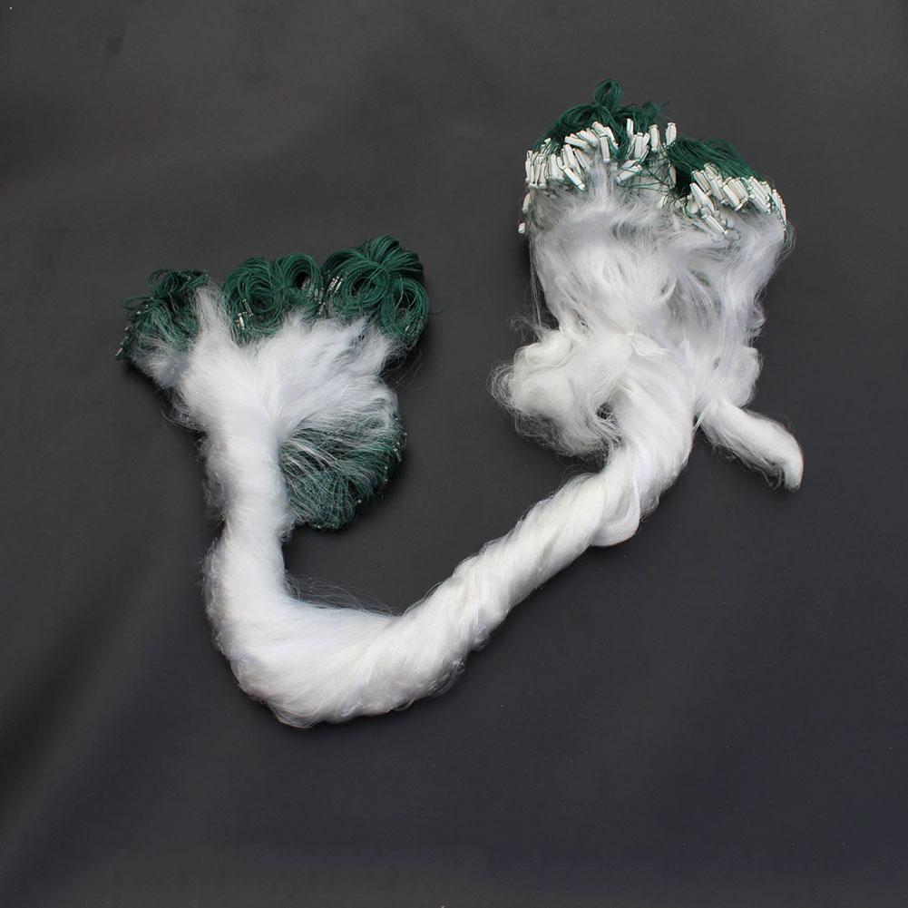 Jasnozielony biały sieć rybacka z Platforma ryba pułapka skrzele 30M x 1.2M Monofilament nylon mała siatka 1PC 1.2*15 akcesoria siatka Fis O6L6