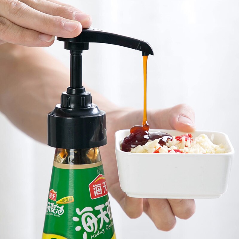 Syrup bottle press nozzle operation head household manual plastic pressure nozzle essential push-in artifact kitchen supplies