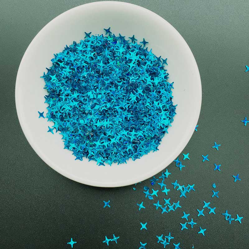 4 mm vierpuntige ster kruis ster pailletten pvc kristal modder flitsende nagels schoonheid make-up kralen bruiloft feest gooien confetti  jj350: 20