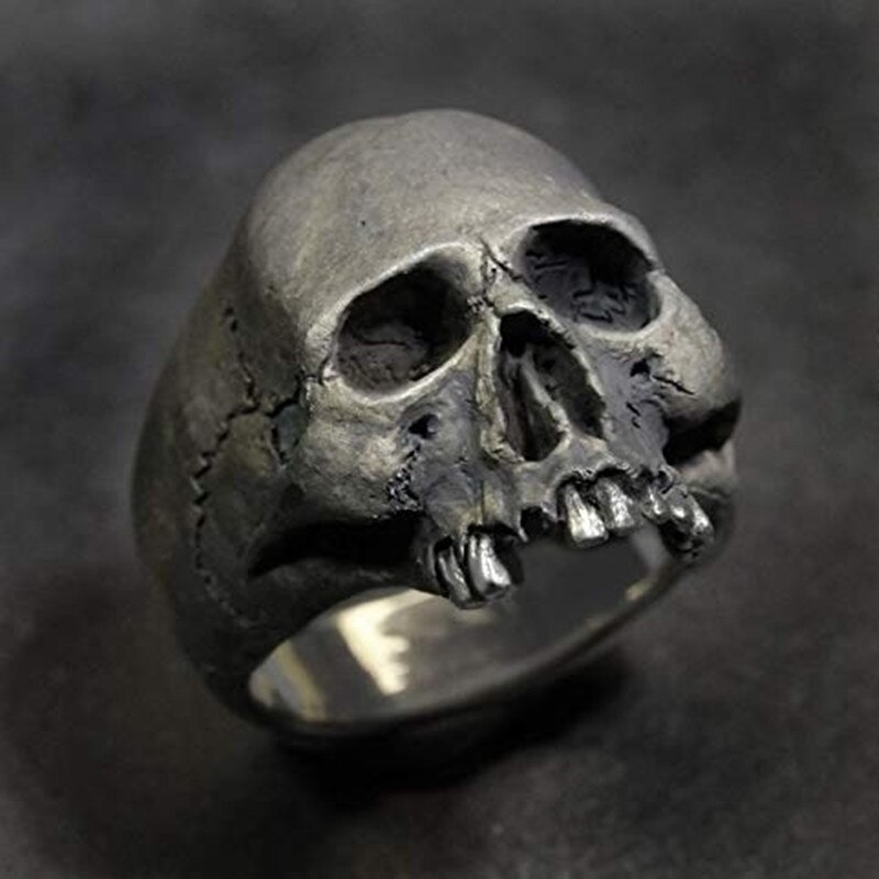 Novel Men Ring Evil Skeleton Skull Jewelry Stainless Steel Punk Rock Skeleton Ring For Male Accessories