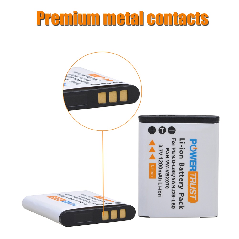 DB-L80 Battery / Digital Charger for Sanyo Xacti DMX-CG11, VPC-CG10 CG102 CG20 CS1 GH2 X1200, ICR-XPS01MF XPS03MF XRS120MF