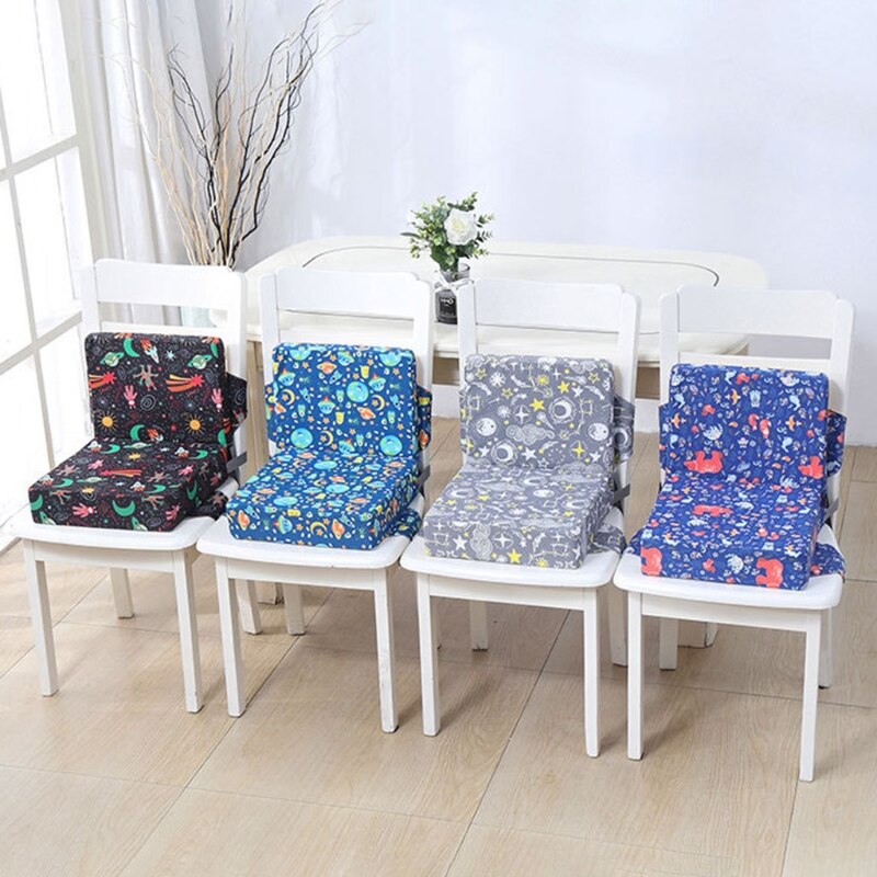 2 Pcs/Set Anti-Skid Cartoon Printing Dining Children Cushion Increased Pad Adjustable Removable High Chair Booster Mat