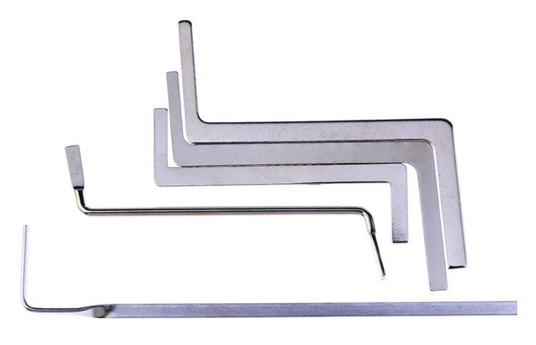 Kit de herramientas de cerrajero 3 en 1 Juego de cerradura transparente azul, 5 uds herramientas de llave de cerrajero, 10 Uds cerrajero herramientas para extracción de llaves rotas