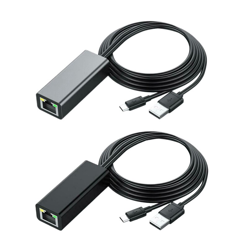 Micro-USB to RJ45 Network Card 10/100 Mbps Ethernet with LED for HD TV